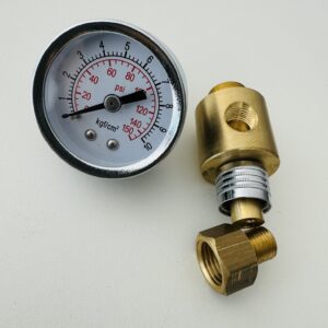 MANOMETRO 1/8’ NPT 11BAR – 160PSI C/ ADAPTADOR 1/4'’